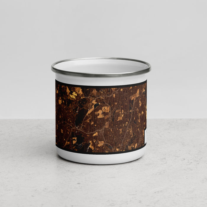 Front View Custom New Britain Connecticut Map Enamel Mug in Ember