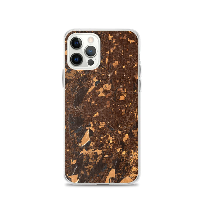 Custom New Britain Connecticut Map iPhone 12 Pro Phone Case in Ember