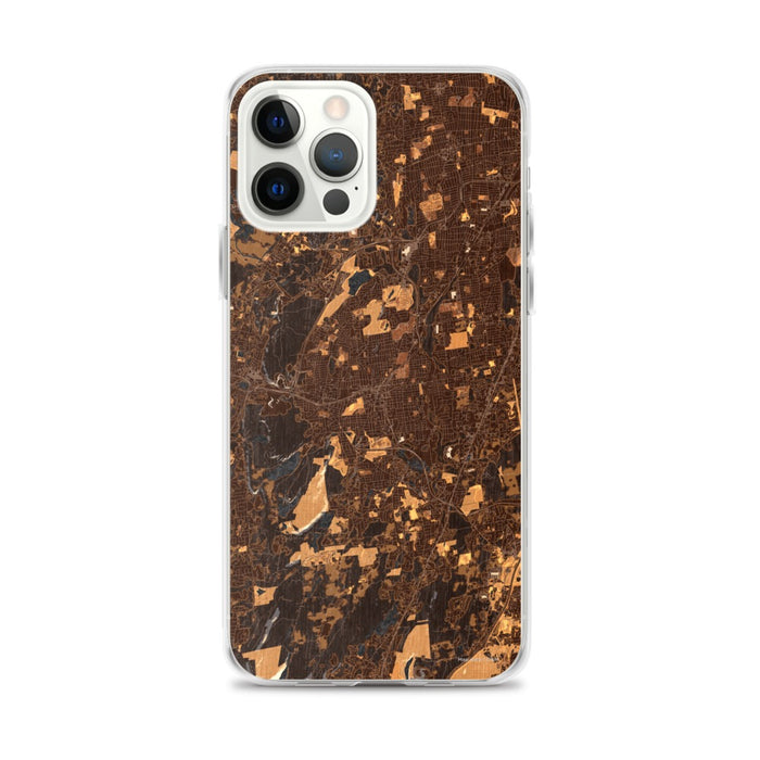 Custom New Britain Connecticut Map iPhone 12 Pro Max Phone Case in Ember