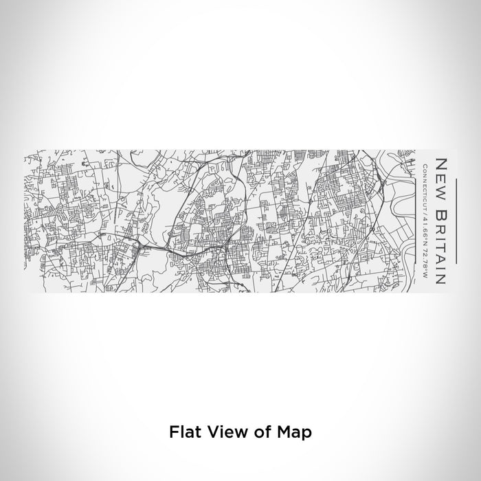 Rendered View of New Britain Connecticut Map Engraving on 10oz Stainless Steel Insulated Cup with Sliding Lid in White