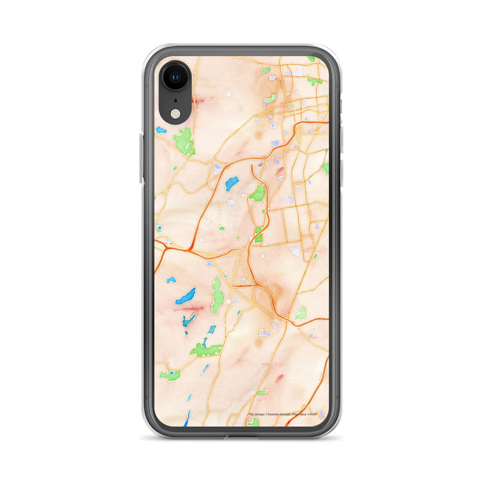 Custom New Britain Connecticut Map Phone Case in Watercolor