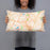 Person holding 20x12 Custom New Britain Connecticut Map Throw Pillow in Watercolor