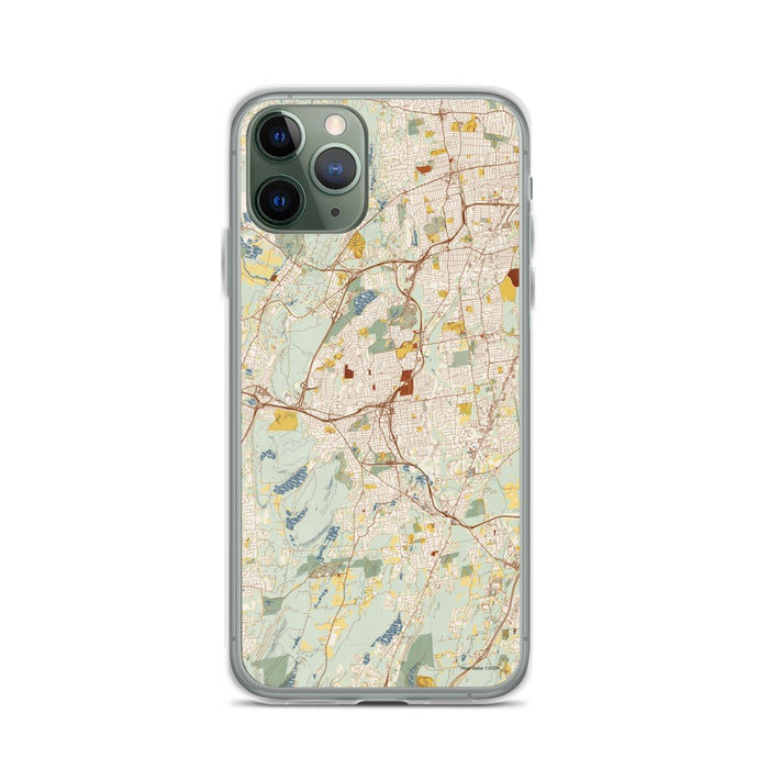 Custom New Britain Connecticut Map Phone Case in Woodblock