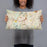 Person holding 20x12 Custom New Britain Connecticut Map Throw Pillow in Woodblock