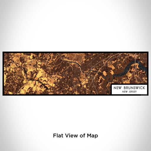Flat View of Map Custom New Brunswick New Jersey Map Enamel Mug in Ember