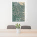 24x36 Newbury Massachusetts Map Print Portrait Orientation in Afternoon Style Behind 2 Chairs Table and Potted Plant