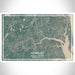 Newbury Massachusetts Map Print Landscape Orientation in Afternoon Style With Shaded Background
