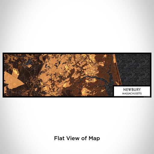 Flat View of Map Custom Newbury Massachusetts Map Enamel Mug in Ember