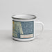 Right View Custom Newbury Massachusetts Map Enamel Mug in Woodblock