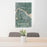 24x36 Newburyport Massachusetts Map Print Portrait Orientation in Afternoon Style Behind 2 Chairs Table and Potted Plant