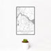 12x18 Newburyport Massachusetts Map Print Portrait Orientation in Classic Style With Small Cactus Plant in White Planter