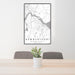 24x36 Newburyport Massachusetts Map Print Portrait Orientation in Classic Style Behind 2 Chairs Table and Potted Plant