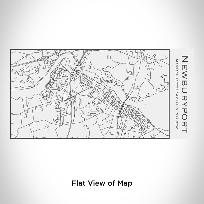 Rendered View of Newburyport Massachusetts Map Engraving on 17oz Stainless Steel Insulated Cola Bottle in White