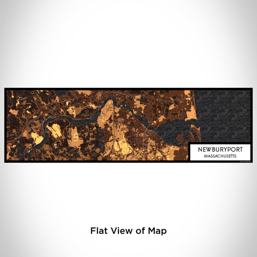 Flat View of Map Custom Newburyport Massachusetts Map Enamel Mug in Ember