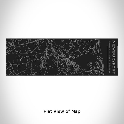 Rendered View of Newburyport Massachusetts Map Engraving on 10oz Stainless Steel Insulated Cup with Sliding Lid in Black