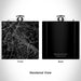 Rendered View of Newburyport Massachusetts Map Engraving on 6oz Stainless Steel Flask in Black