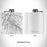 Rendered View of Newburyport Massachusetts Map Engraving on 6oz Stainless Steel Flask in White