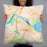 Person holding 22x22 Custom Newburyport Massachusetts Map Throw Pillow in Watercolor