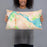 Person holding 20x12 Custom Newburyport Massachusetts Map Throw Pillow in Watercolor