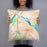 Person holding 18x18 Custom Newburyport Massachusetts Map Throw Pillow in Watercolor