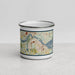 Front View Custom Newburyport Massachusetts Map Enamel Mug in Woodblock