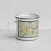 Left View Custom Newburyport Massachusetts Map Enamel Mug in Woodblock