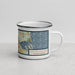 Right View Custom Newburyport Massachusetts Map Enamel Mug in Woodblock