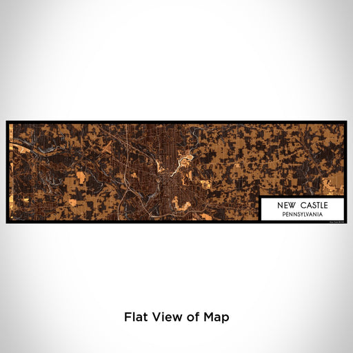 Flat View of Map Custom New Castle Pennsylvania Map Enamel Mug in Ember