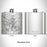 Rendered View of New Castle Pennsylvania Map Engraving on 6oz Stainless Steel Flask