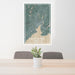 24x36 New Haven Connecticut Map Print Portrait Orientation in Afternoon Style Behind 2 Chairs Table and Potted Plant