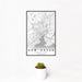 12x18 New Haven Connecticut Map Print Portrait Orientation in Classic Style With Small Cactus Plant in White Planter