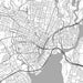 New Haven Connecticut Map Print in Classic Style Zoomed In Close Up Showing Details