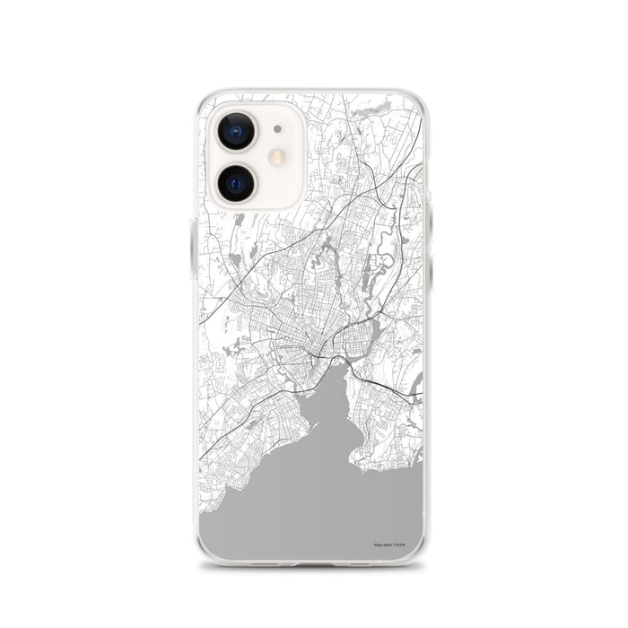 Custom New Haven Connecticut Map iPhone 12 Phone Case in Classic