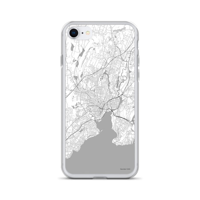 Custom New Haven Connecticut Map iPhone SE Phone Case in Classic