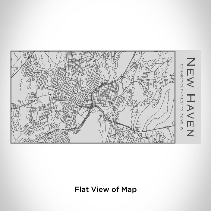 Rendered View of New Haven Connecticut Map Engraving on 17oz Stainless Steel Insulated Cola Bottle