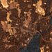 New Haven Connecticut Map Print in Ember Style Zoomed In Close Up Showing Details