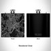 Rendered View of New Haven Connecticut Map Engraving on 6oz Stainless Steel Flask in Black