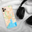 Custom New Haven Connecticut Map Phone Case in Watercolor on Table with Black Headphones