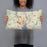 Person holding 20x12 Custom New Haven Connecticut Map Throw Pillow in Woodblock