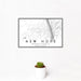12x18 New Hope Pennsylvania Map Print Landscape Orientation in Classic Style With Small Cactus Plant in White Planter
