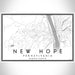 New Hope Pennsylvania Map Print Landscape Orientation in Classic Style With Shaded Background