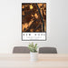 24x36 New Hope Pennsylvania Map Print Portrait Orientation in Ember Style Behind 2 Chairs Table and Potted Plant