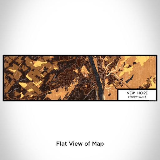 Flat View of Map Custom New Hope Pennsylvania Map Enamel Mug in Ember