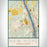 New Hope Pennsylvania Map Print Portrait Orientation in Woodblock Style With Shaded Background