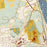 New Hope Pennsylvania Map Print in Woodblock Style Zoomed In Close Up Showing Details