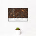 12x18 New Kensington Pennsylvania Map Print Landscape Orientation in Ember Style With Small Cactus Plant in White Planter