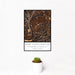 12x18 New Kensington Pennsylvania Map Print Portrait Orientation in Ember Style With Small Cactus Plant in White Planter