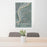 24x36 New Kensington Pennsylvania Map Print Portrait Orientation in Afternoon Style Behind 2 Chairs Table and Potted Plant