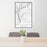 24x36 New Kensington Pennsylvania Map Print Portrait Orientation in Classic Style Behind 2 Chairs Table and Potted Plant