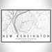 New Kensington Pennsylvania Map Print Landscape Orientation in Classic Style With Shaded Background